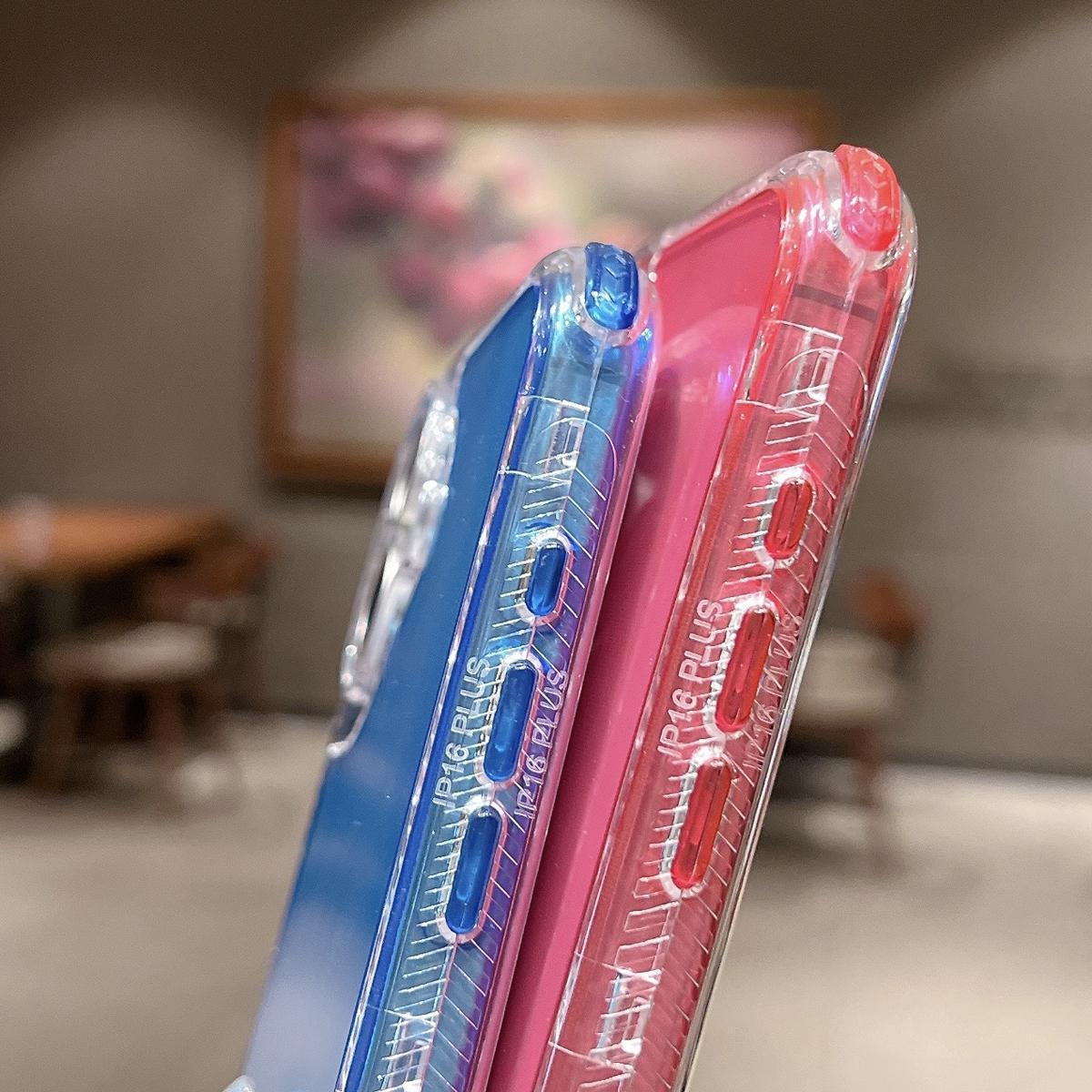 Candy Color Smartphone Case for Multiple iPhone Models (17/16/15/14/13/12 Pro Max) - Durable 3-Layer Anti-Drop Shockproof Heavy Duty Bumper Handheld Casing, Crystal Mobile Phone Accessories