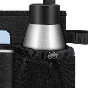 SUNDAY MIRTH Large Walker Tote Bag with Cup Holder, Folding Walker Attachment Hands-Free Storage Basket Mobility Aid Accessory Pouch for Elderly, Senior, Purple