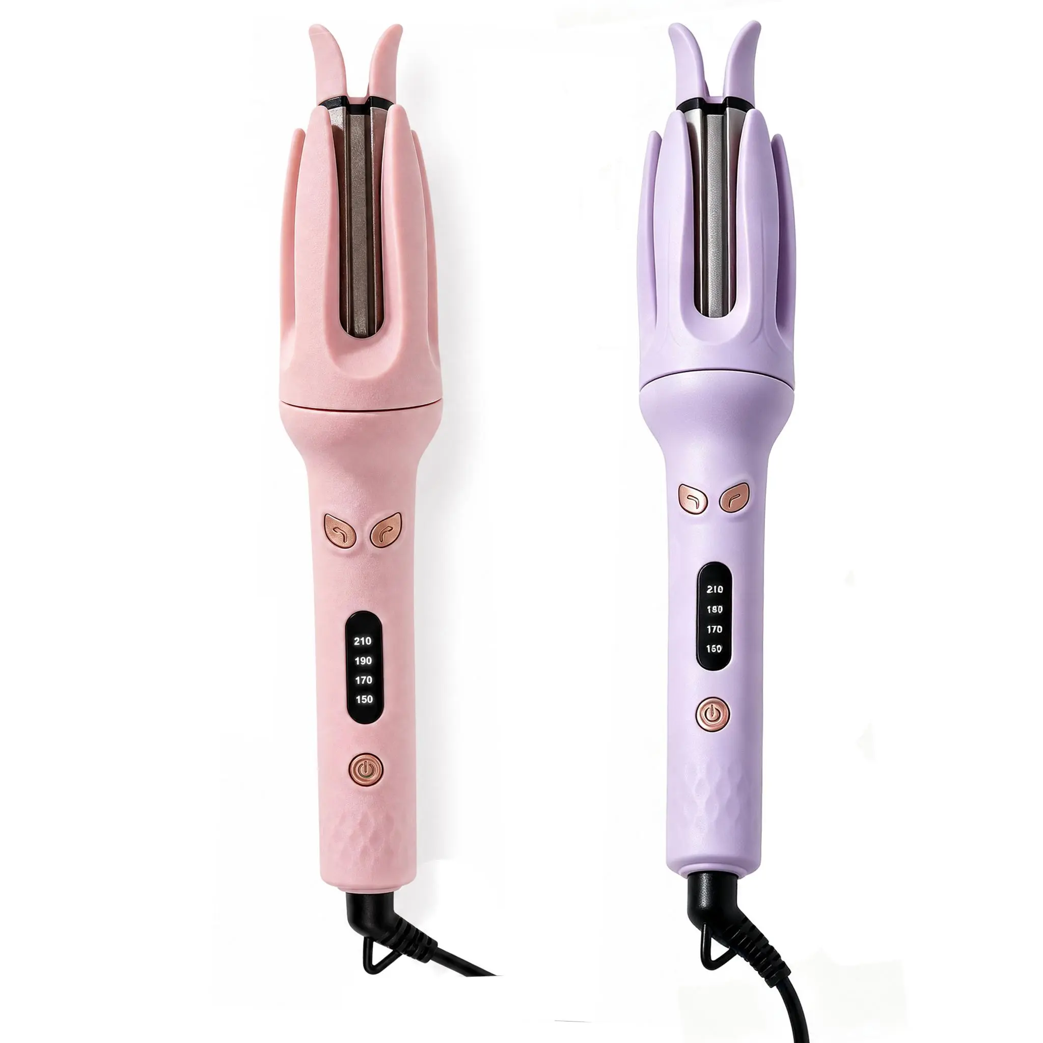 Auto Hair Pink Purple Curler,Automatic Curling Iron,4 Temperature Adjustable 28mm Barrel Rotating Curling Wand,Beginners Friendly Automatic Shut-Off Anti-Scald Fast Heating Hair Styling Tool,Curly Hair Tool Multi Functional Styler ,Interesting daily gifts