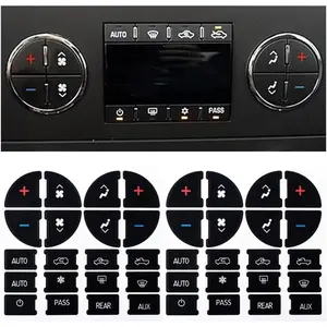 AC Dash Button Repair Decal Stickers, Repair for Ruined Faded A/C Control Buttons Car Fixing Decal Replacement Compatible with Most Vehicles - Car Truck SUV Accessories