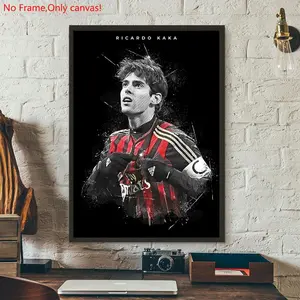 1 piece/set frameless canvas painting print poster, Classic Football player art, Ricardo Kaka, a perfect gift for football loves, ideal gift for bedroom, living room, dorm hallway, kitchen, mural, wall decoration, room decor