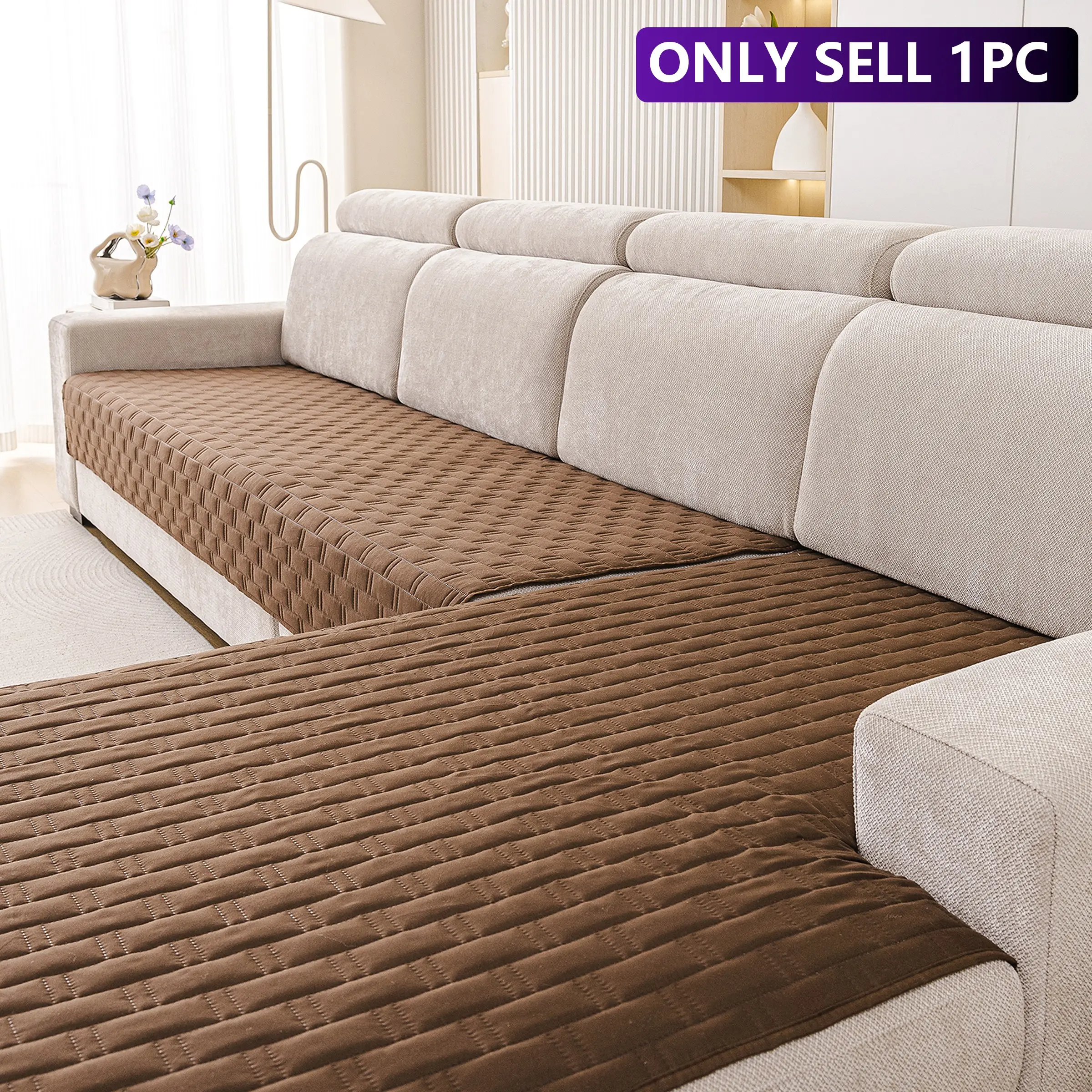 2pcs Ultra-Sound Sofa Pads, Anti-Scratch & Durable Fabric Cover, Fits L-Shaped Sofas, All Seasons Use, Slipcover For Sofa