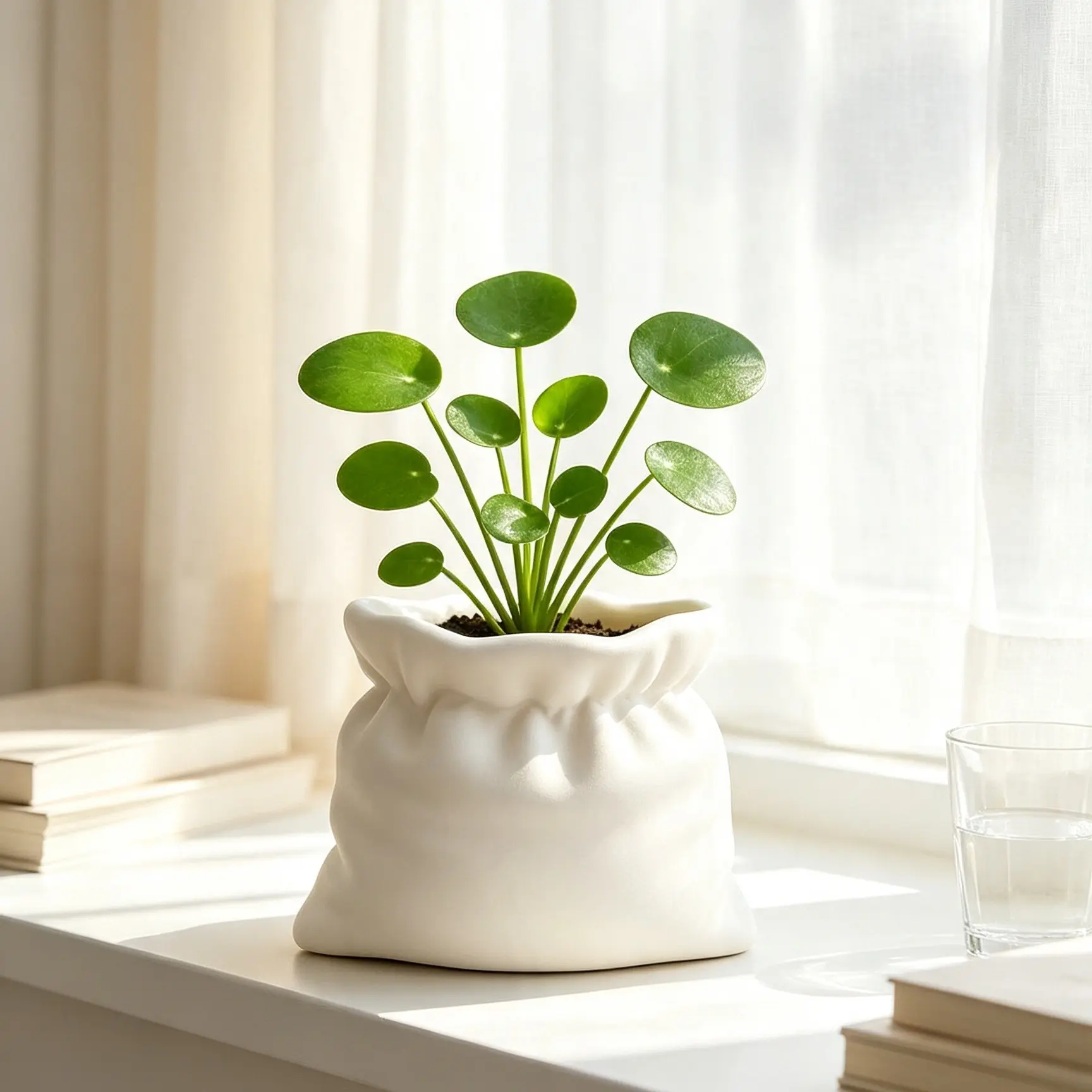 Creative Bag-Style Planter, Minimalist Style Desktop Pothos Succulent Pot, Living Room Balcony Decorative Flower Vase