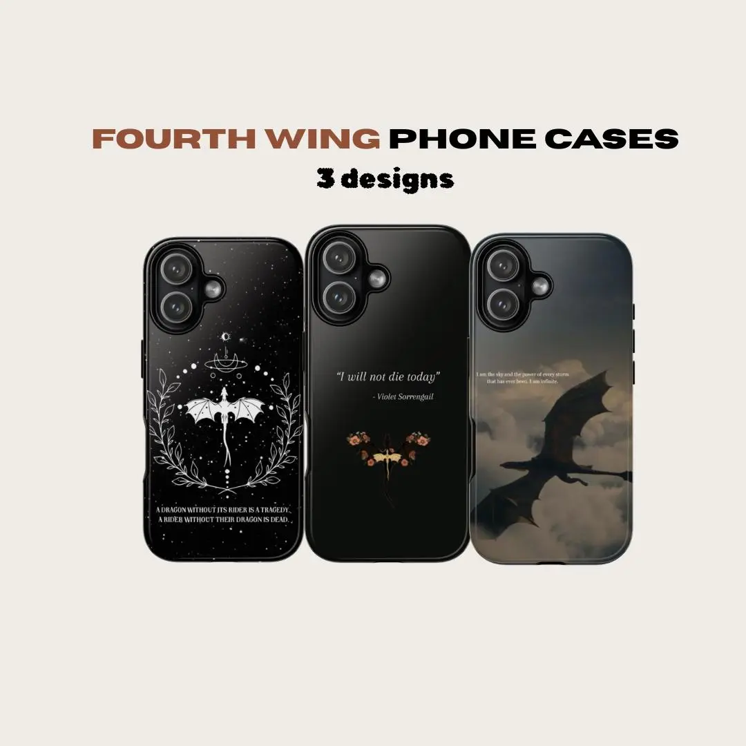 Fourth Wing Inspired Phone Case | Dragon Fantasy Aesthetic iPhone Case | Fantasy Reader Gift |Suitable for iPhone 17-11 Pro Max/Plus and  Samsung Galaxy S23-25