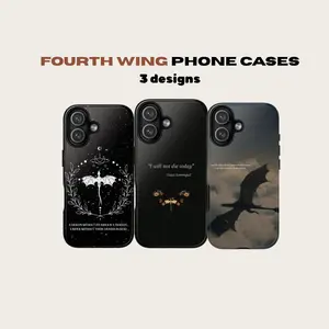 Fourth Wing Inspired Phone Case | Dragon Fantasy Aesthetic iPhone Case | Fantasy Reader Gift |Suitable for iPhone 17-11 Pro Max/Plus and  Samsung Galaxy S23-25