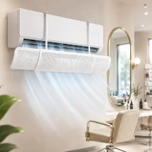 No-Drill Wall-Mounted Air Conditioner Wind Deflector, Adjustable Directional Blower, Durable Home Use, Suitable for Bedroom Living Room Office