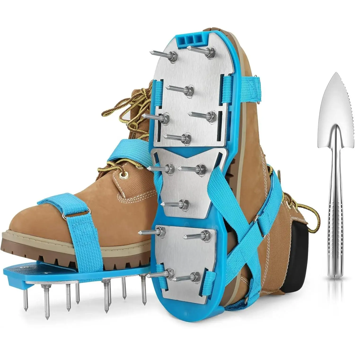 Lawn Aerator Shoes - Fully Assembled Soil Aeration Shoe Pair - Yard Aerator Tool for Aerating Patio Garden Grass Lawn