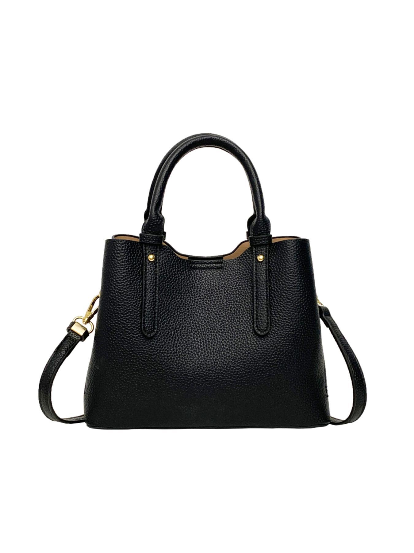 Women's Elegant Snakeskin Pattern Handbag, Fashionable Lychee Pattern Shoulder Bag with Top Handle, Casual Trendy Versatile High-quality Daily Commuting Bag, Commuter Bag, Elegant Bags