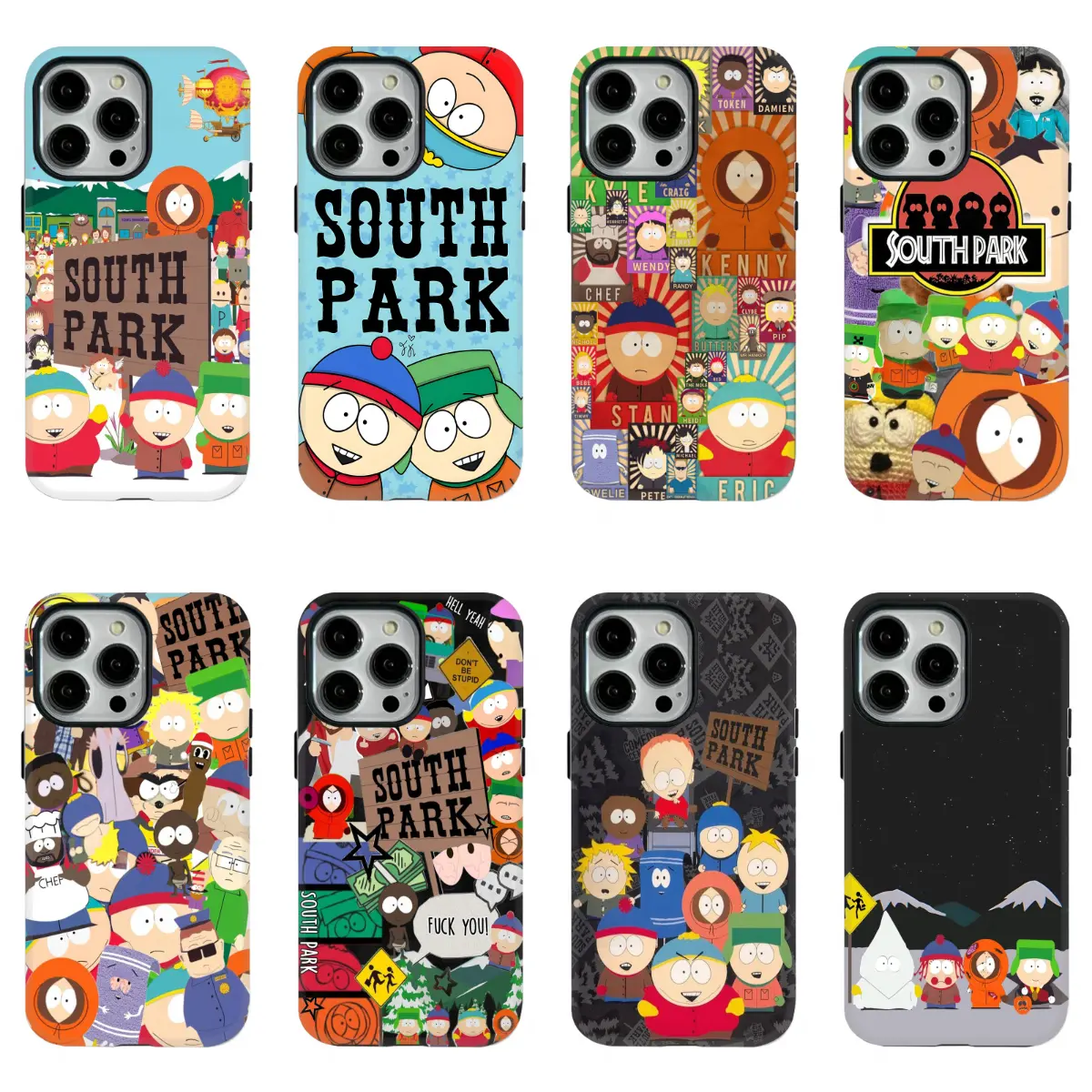 Cartoon South Park Colorful Character Series Patterns Cute Shockproof Phone Case for IPhone 11 12 13 14 15 16 17 Pro Max Plus Air Holiday Gift Protection