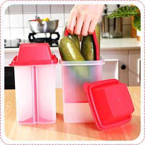 3 Pieces Jalapeno Pickle Containers with Strainers Square Dispensers Free Storage of Condiment Food Pickle Holder with Easy to Open Lid Design for Pickled Kitchen Tools (Yellow)
