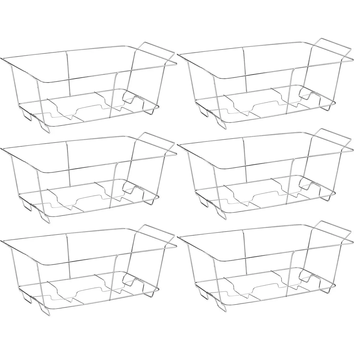 Chafing Wire Rack Buffet Stand - Full Size Racks For Dish Serving Trays Food Warmer (6)