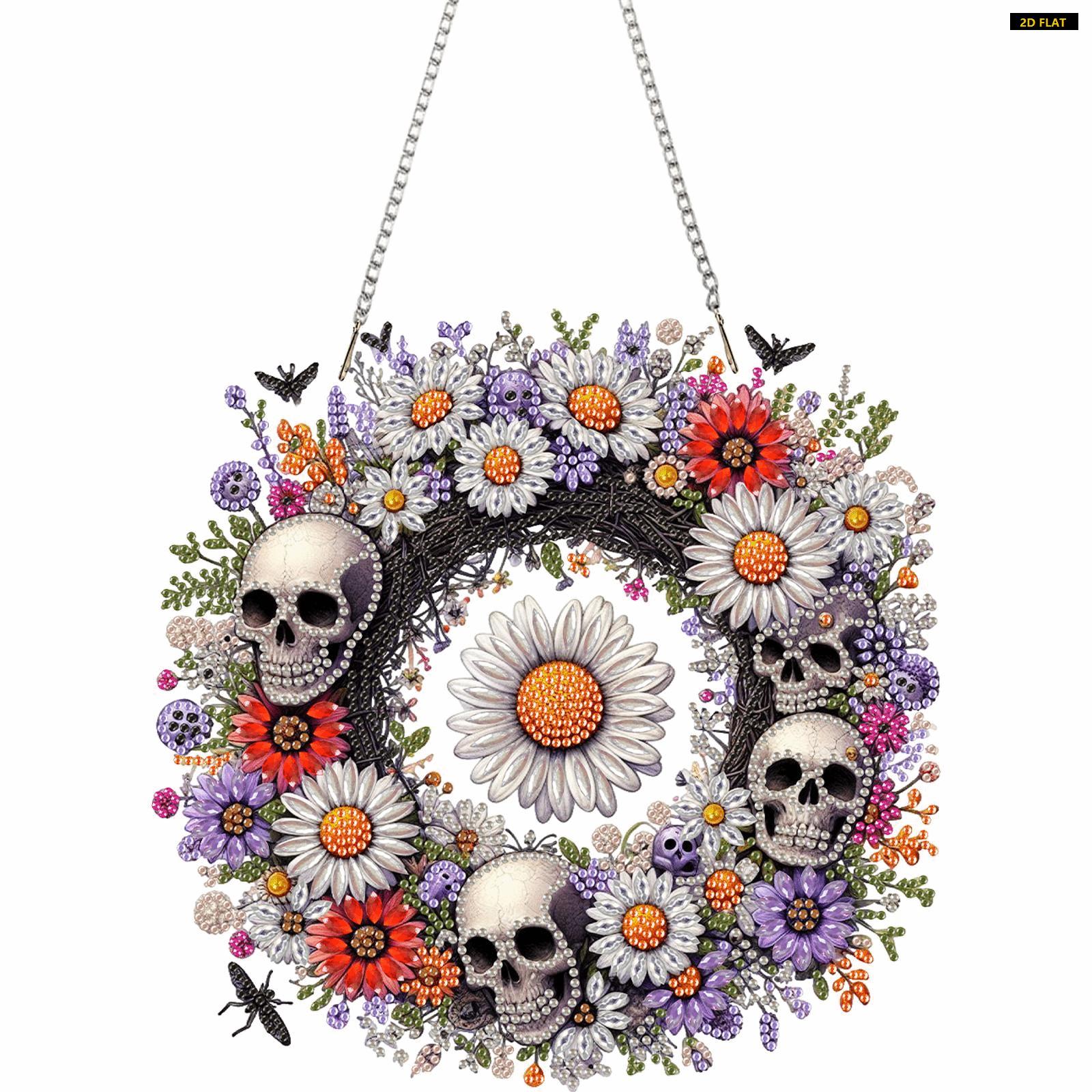 2D FLAT2D Flat Acrylic DIY Hanging Diamond Art Kits Special Shape Rhinestone Diamond Art Window Pendants Diamond Painting Set Window HangiDiamond Painting Kit is Suitable for Decorations. Create Unique DIY Handicrafts, Making Gifts Distinctive and Unique!