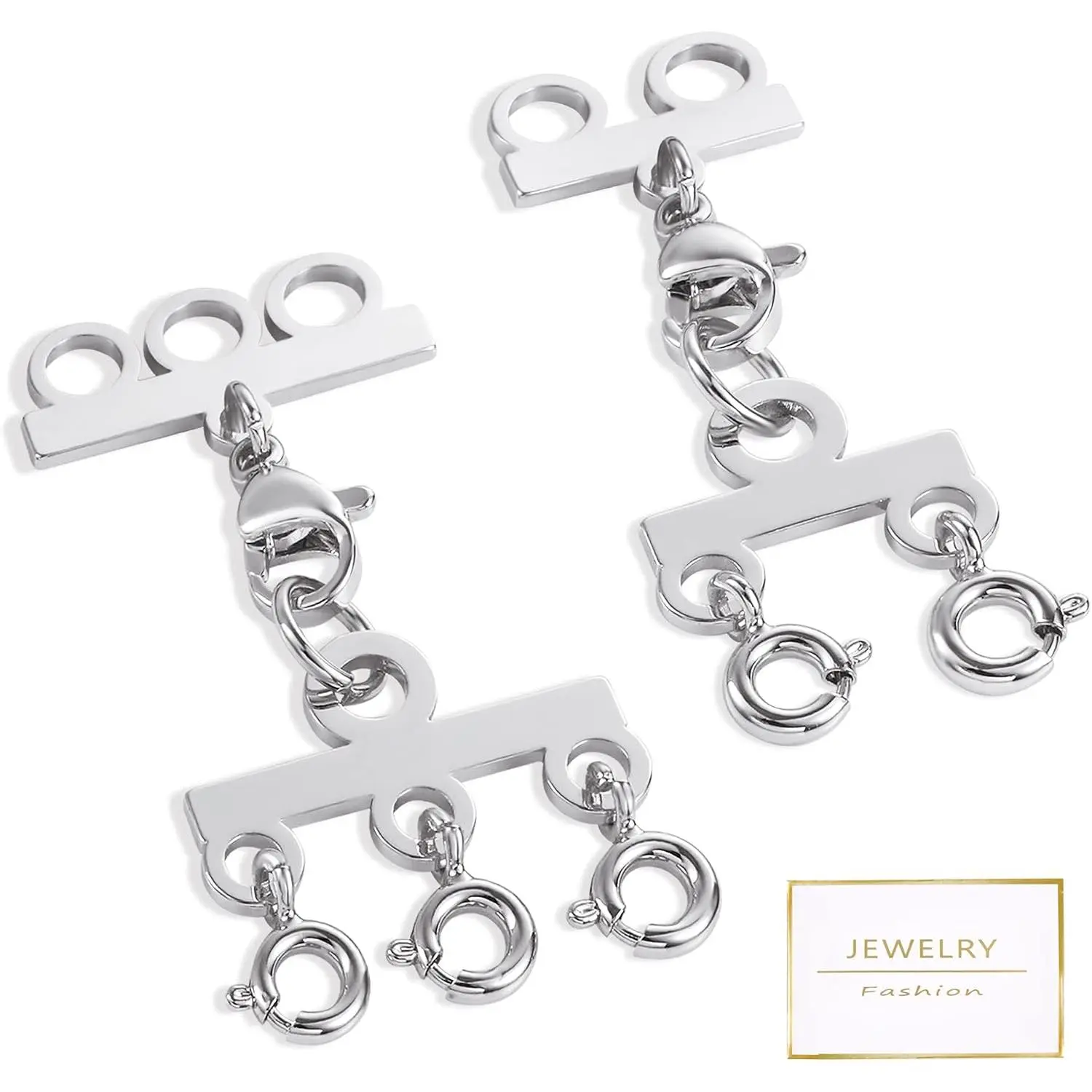 Necklace Separator for Layering Necklace Layering Clasps Connectors for Multiple Necklaces(2 PCS)