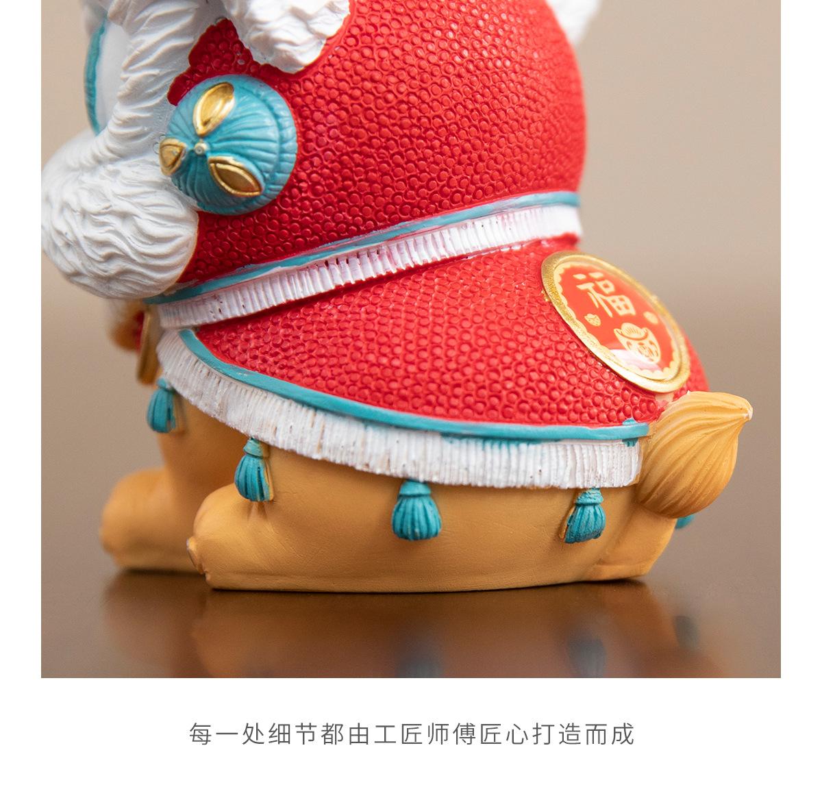 Creative Oriental Lion Ornament Unique Desktop Decoration Decorative Item Craft Birthday Gift Party Favor Personal Collection Ornament