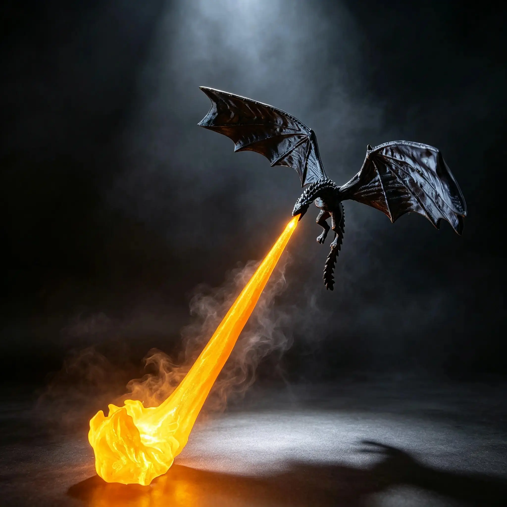 3D Printed Fire Breathing Dragon Bookshelf Nook Light 25x29cm Glowing Flame Lamp Fantasy Book Lover Gift Halloween Shelf Display
