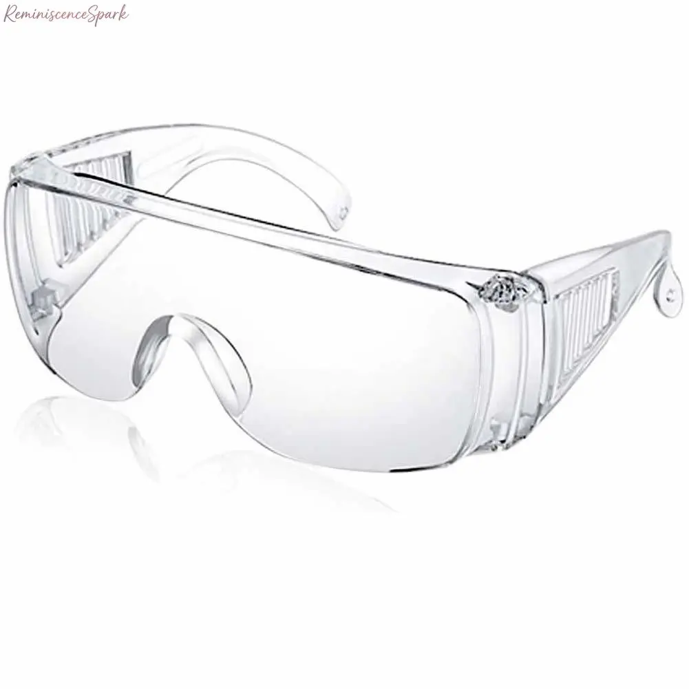 Over‑Spec Safety Goggles, Anti‑Fog Impact‑Resistant Protective Glasses, Dust‑Proof Scratch‑Resistant Wide‑Frame Eye Wear, Comfortable Over‑Glasses Design for Lab, Woodworking, Home Workshop, Outdoor Sports & Driving