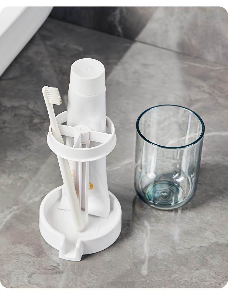 1PC Bathroom Toothbrush Cup Holder, Waterproof Toothbrush Holder, Cosmetic Organizer, Space-Saving Wall Shelf, Suitable for Sinks, Washrooms, Counters, Bathroom Organization and Storage