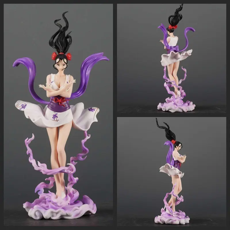 One Piece Nico Robin Anime Figure, Smoke Base Kimono Statue, Straw Hat Crew Resin Model, Desktop Decor Gift for Fans