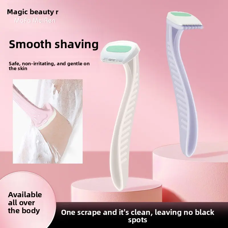 Women Portable Mini Shaving Razor, Safe Anti-cut Body Hair Shaver for Legs, Underarms & Bikini Area