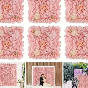 Realistic Rose Artificial Flower Wall, 3D Fake Flower Background, Home Decor, Wedding, Outdoor Garden, Indoor Wall, Balcony, Birthday, Festival, Artificial Flower Decoration
