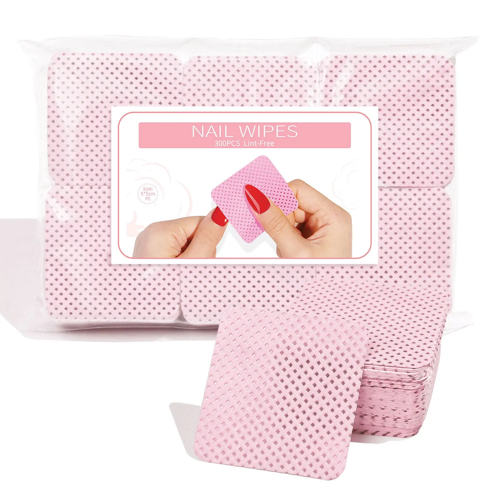 Nail Wipes - Professional Lint-Free Nail Polish Remover Pads, UV Gel Cleansing Tissues, Unscented Manicure Prep And Finish Nail Art Cleaning Tool, Nail Care