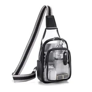 Fashion Transparent Chest Bag, PVC Visible Crossbody Shoulder Bag, Perfect for Theme Park Outing, Stylish and Practical Accessory