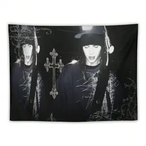 Tokyo Hotel Flag Black Background Design HD Tapestry, Fashionable Art Hanging For Dormitory And Home Decoration - Perfect Holiday Gift, Cute Room Decoration