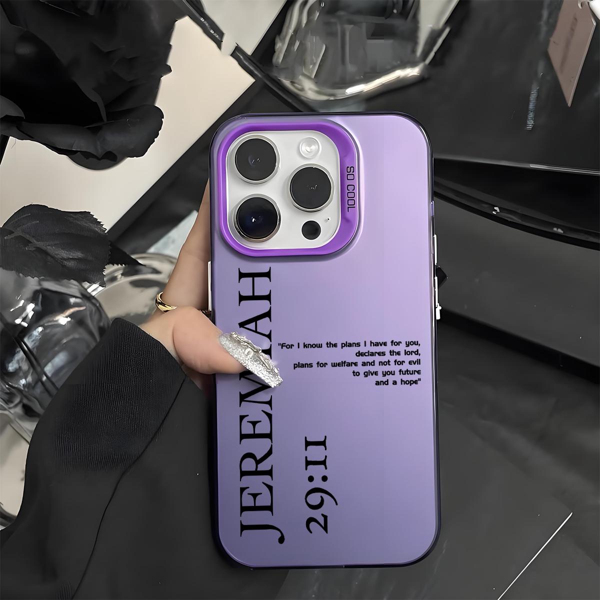 Jeremiah 29:11 Pattern Shockproof Phone Case for iPhone 7 8 X XR 11 12 13 14 15 16 17 Pro Max Plus Air 17E Protecitved Cover Bible Verse Religious Faith Gift