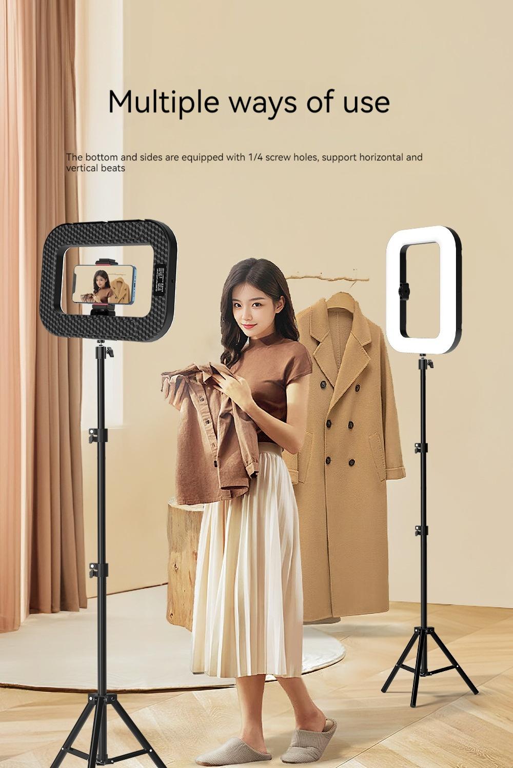 New Handheld LED Rechargeable Fill Light Portable Mobile Phone Live Broadcast Photography Desktop Selfie Light