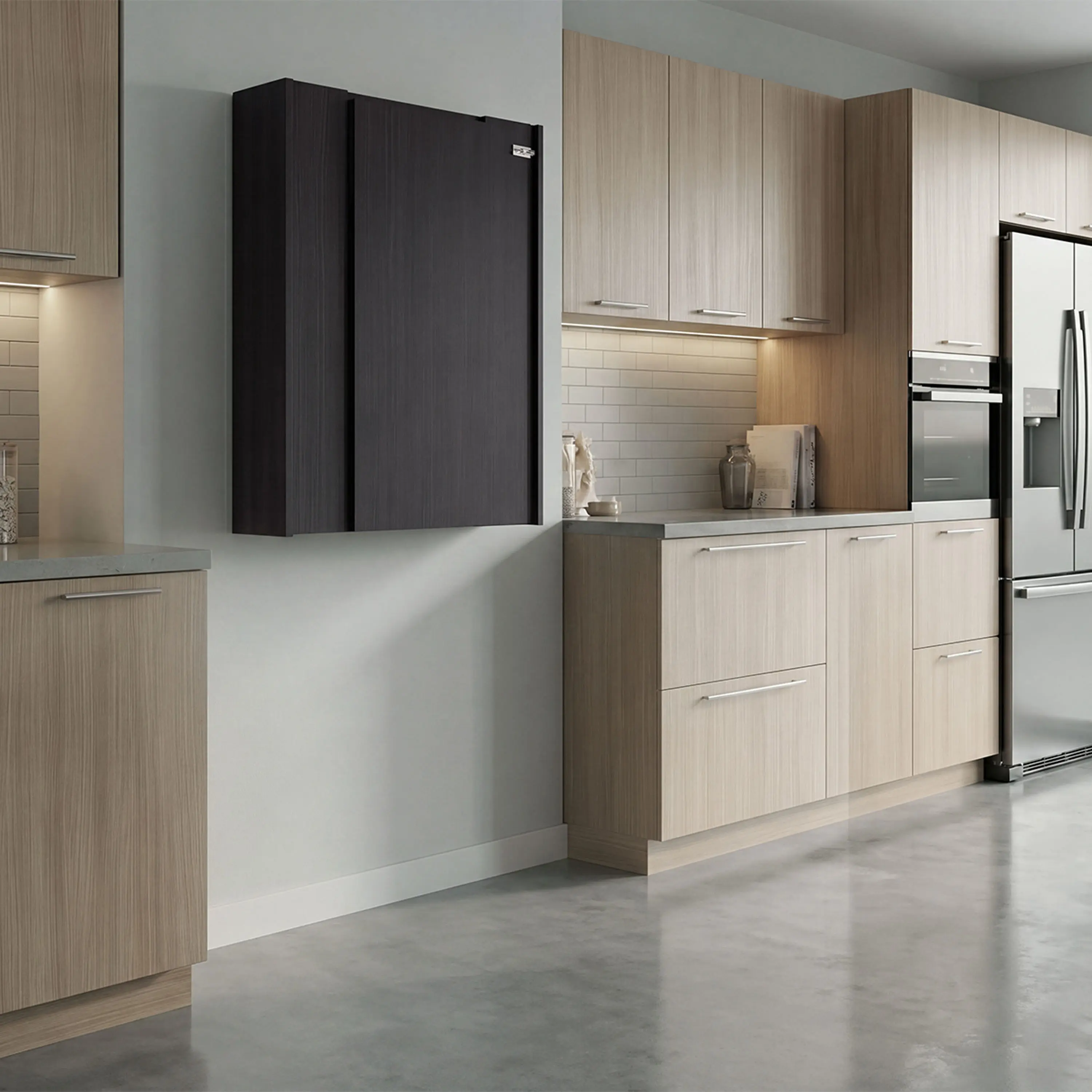 Nokka Space-Saving Wall Mounted Bar Cabinet with Fold-Down Table, Wenge Finish, Engineered Wood Serving Station with Storage Shelves for Home Bar, Kitchen, Dining Room, Living Room, Multiple Options, 23.6W x 35.5D x 61.5H in
