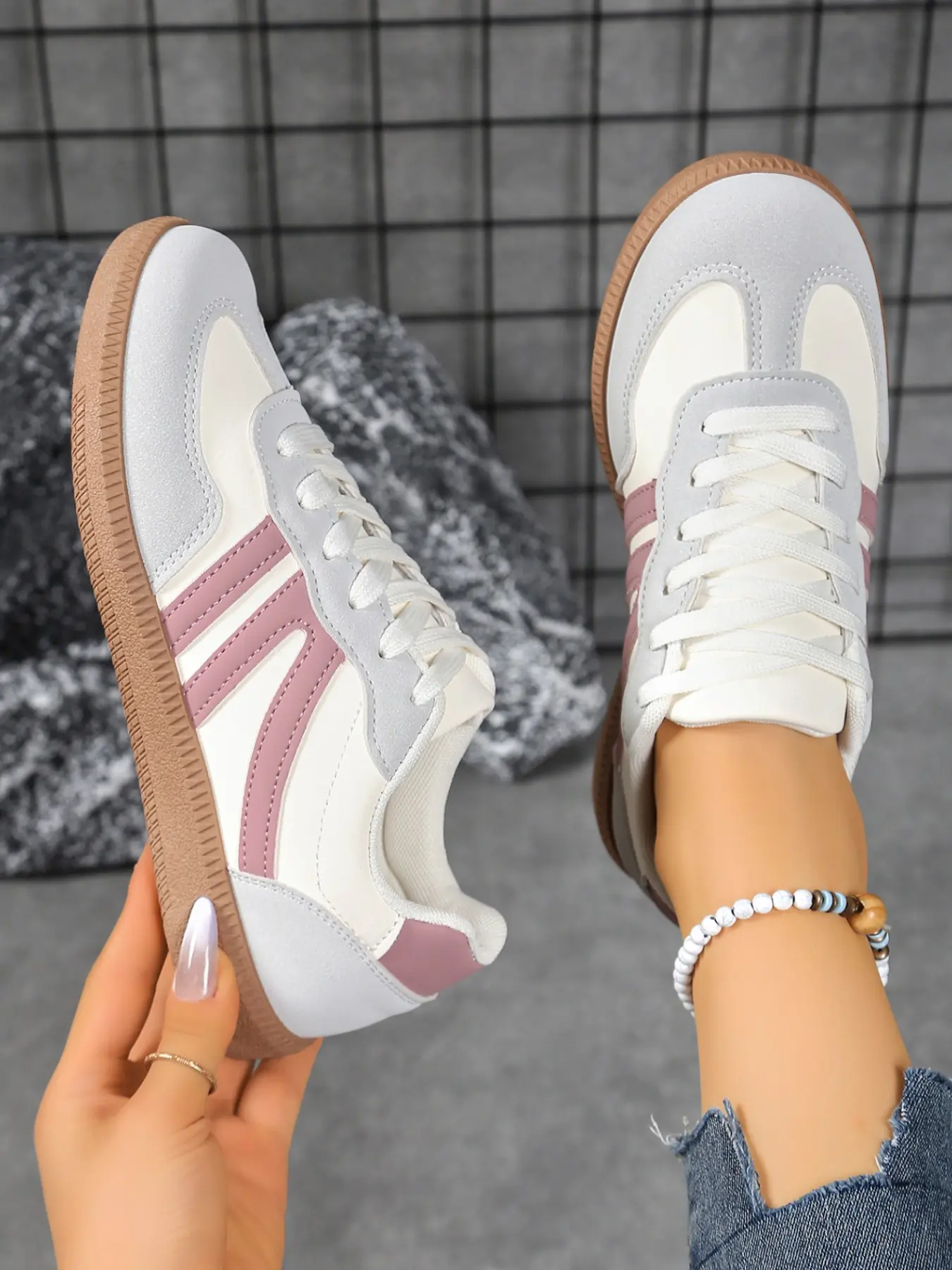 Women's Casual Sports Shoes, Color Block Sneakers, Comfortable and Durable Design, Ideal for Various Activities, Perfect for Active Lifestyle