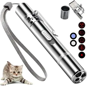 Multi-Functional Laser Cat Toy for Indoor Pets, USB Rechargeable Interactive LED Chase Light with Adjustable Modes, Exercise and Play Toy for Cats and Kittens