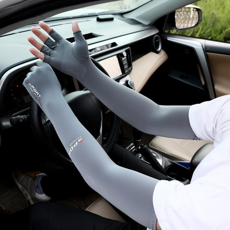 1 Pair Summer Sun Protection Breathable Ice Silk Arm Sleeve, Outdoor Sports Arm Sleeve For Cycling, Running, Climbing