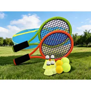 le triangle tennis racket,17 Inch Kids Plastic Tennis Racket Set, includes 2 soft balls, 2 tennis balls and 4 shuttlecocks.Lightweight toddler sports kit for indoor and outdoor casual play.Solo Hot Shop
