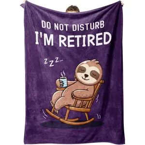 Funny Retirement Gift for Woman, Retirement Blanket Gifts for Women 2025, Best Retirement Gifts for Coworker, Boss, Friends, Super Soft Throw Blanket for Mom, Grandma, Wife, Aunt 50" X 60"