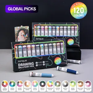 3/6/12 Pack Multicolor Pens, 28/60/120 Colors, 10-in-1 Colored Ballpoint Pen,0.8mm Fine Point Smooth Writing, Retractable Ballpoint Pens for Office School Students Gifts, Office School Supplies, Ballpoint Pen Set, Writing Stationery #GLOBAL PICKS