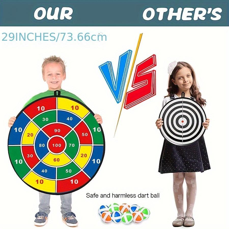 Random-Color Sticky Ball Dart Board Set with 12pcs Small Balls (1 Set), Indoor Sports Dart Board Toy, Parent–Child Interactive Toy Sports Game, Darts Board