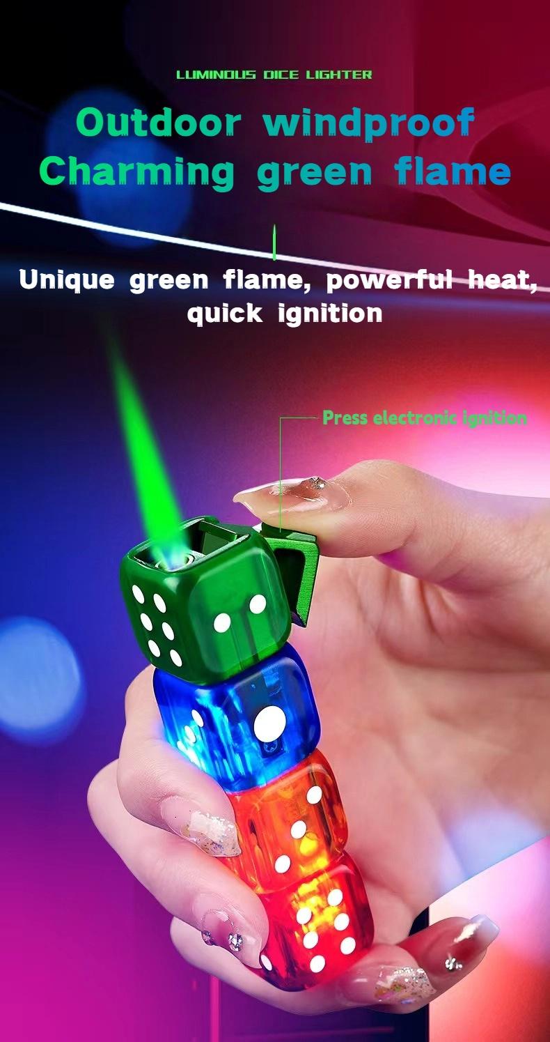 Windproof Liquid Gas Lighter - Refillable Windproof Lighter with Grip, Durable Plastic Construction, & Refillable - Ideal Christmas Gifts for Men & Women, Camping, BBQ, Emergency Use - Compatible