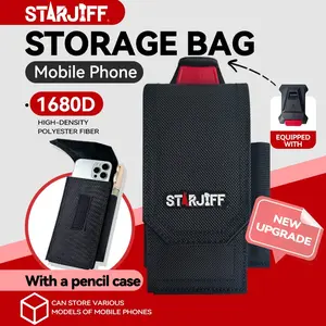 Men's Multifunctional Tool Pouch Belt Bag, Durable Phone Case with Pen Holder, Outdoor Work Hanging Waist Pack, Starjiff Brand