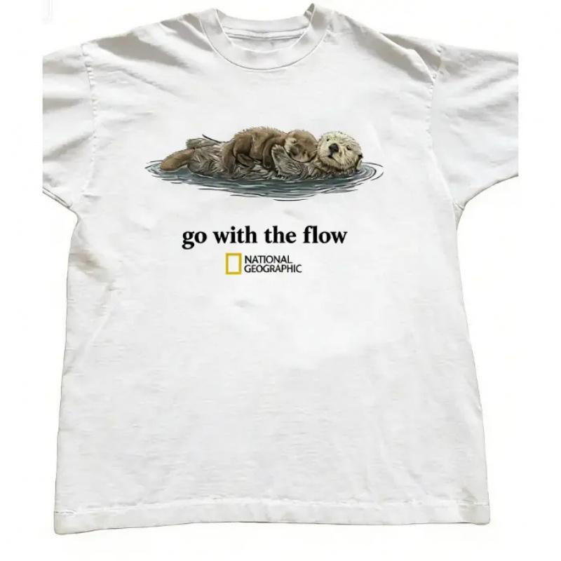 National Geographic "Going with the Flow" Unisex T-Shirt with Various Animals and Insects - Holiday Gift