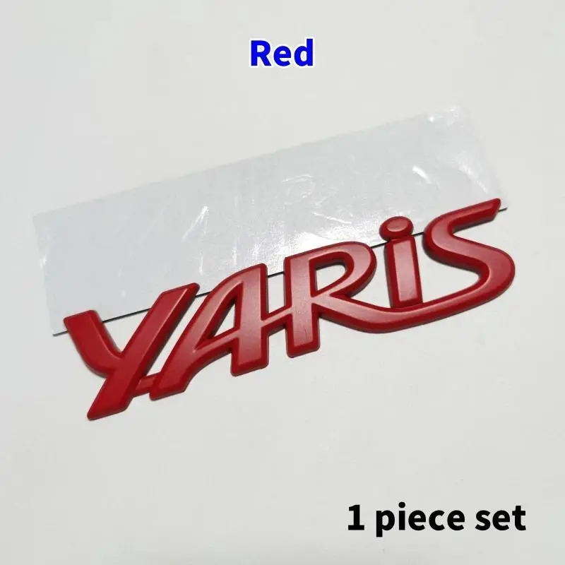 3D Metal Yaris Logo Emblem Badge Matte black Chrome Plated Trunk Letter Sticker For  Yaris Car Exterior Decor Accessories