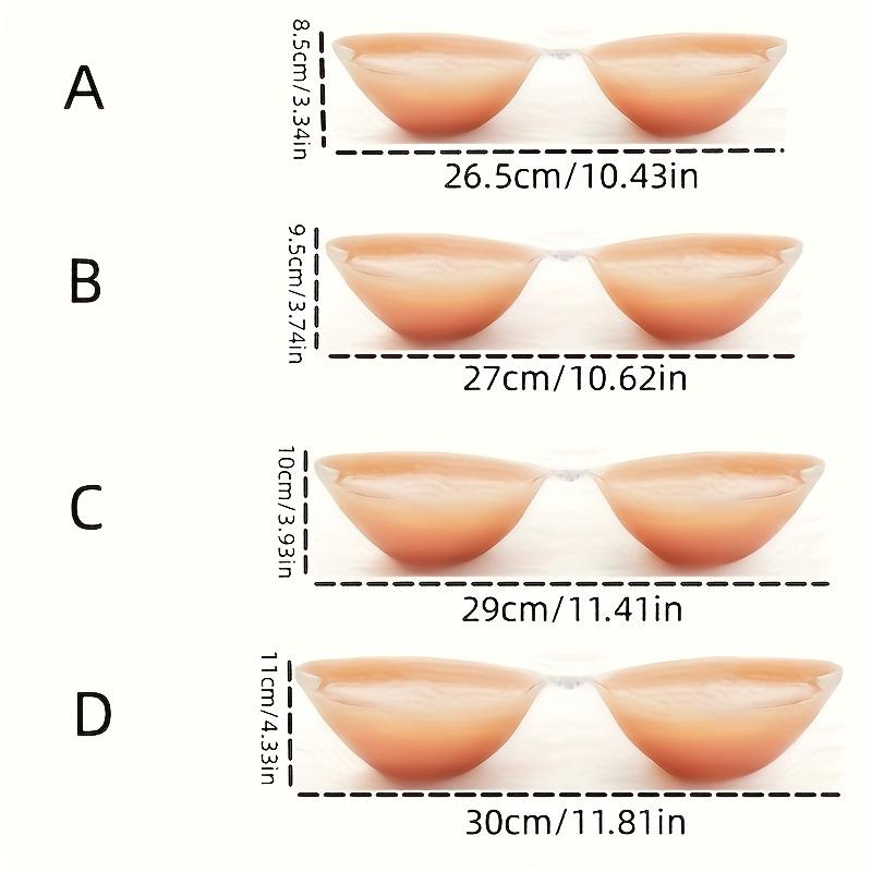 Set of Three Thick Silicone Bras Without Straps - Reusable Push-Up Adhesive Bras, Self-Adhesive Lingerie for Women, Providing Comfortable Support for Backless Outfits, Weddings, Parties, And Daily Use