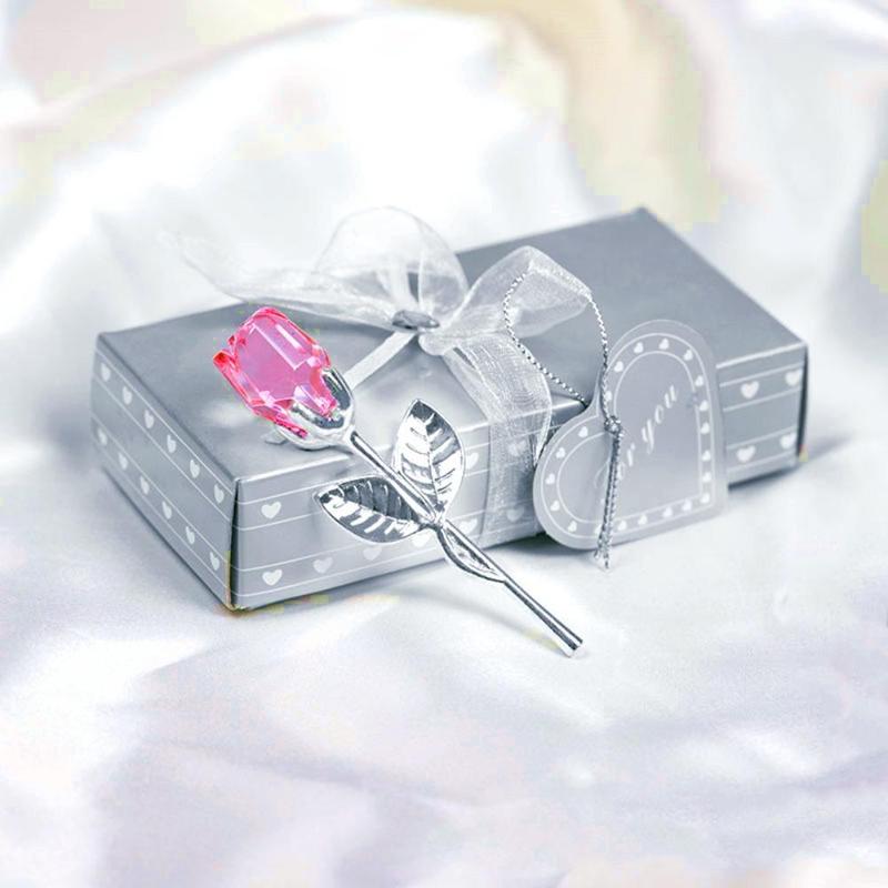 Metal Rod Acryl Rose Gift Box Set, 3pcs/set Artificial Rose Flower Gift Set, Rose Design Party Favors, Wedding Engagement Gift for Women & Men, Beautiful Gift Box