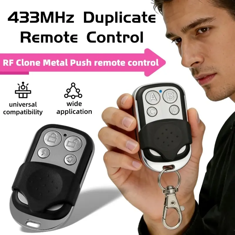 Universal Remote Control, 4-Key Abcd Wireless Garage Door Opener, 433mhz Easy-To-Use Home Security Remote, 1/2/5 Pack