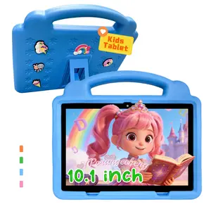 Father's Day Gift | #SummerWins #DealsForYouDays Pink & Blue Available! 10.1-Inch Android Kids Tablet, Online Class Ready, 2-in-1 Study & Learning, Lightweight & Shockproof, 5G WiFi, HD IPS, Bluetooth + Dual Camera, Smart Parental Control (USB Cable, No A
