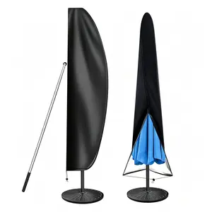 9-14 Foot Cantilever Patio Umbrella Cover, Waterproof 420D Oxford Fabric, UV Protection, Wind Resistant, Outdoor Gear