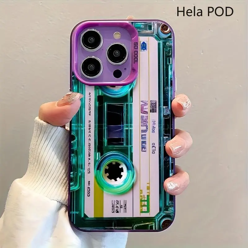 Unique Blue-Green Transparent Tape Creative Phone Case, Matte Back Shockproof Protective Cover, Youth Stylish Holiday Gift Compatible with iPhone 7P/8P/X/XR/XS/XS Max/11/12/13/14/15/16/16E/17/17E,Military,Spooky
