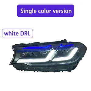 Suitable for BMW 5 Series G38 headlight assembly, 18-20 model G30 modified to M5 Thunder version with dual blue eyebrow LED headlights