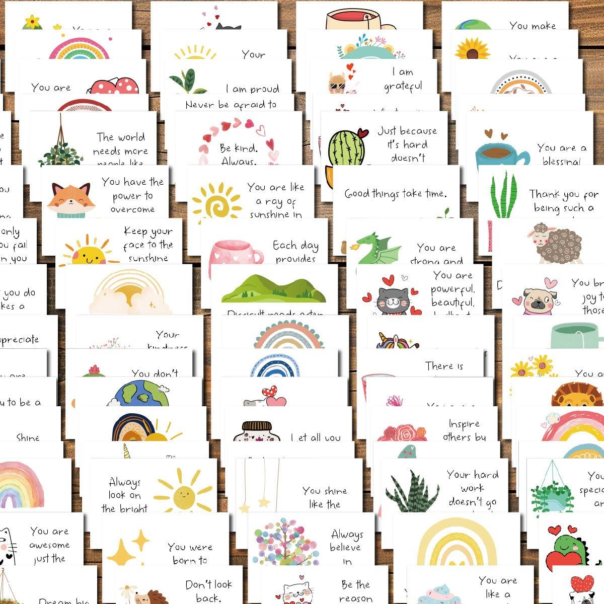 Inspirational Affirmation Card, 90pcs/set Paper Positive Messages Card, Employee & Co-worker Appreciation Card, Office Stationery & Supplies