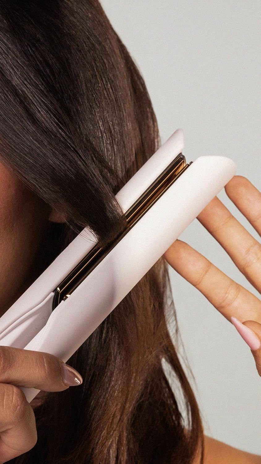 3-in-One Professional Titanium Hair Straightener Curler 2 in 1 + Beach Waver Combo for Women with Curly, Frizzy + Thick Hair - 1 1/4 Inch Dual Voltage Flat Iron + Travel Cap - 440 Degree